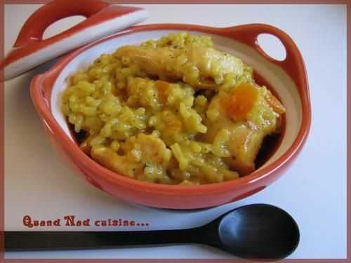 Risotto orange au poulet