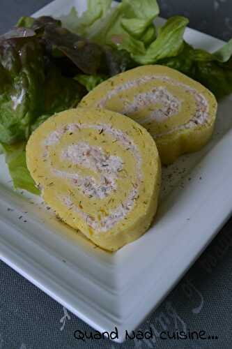 Roulé salé au saumon