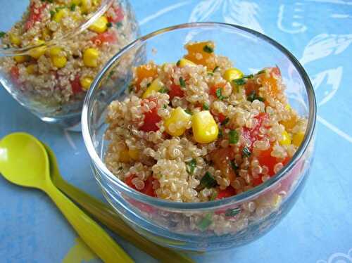 Salade croquante de quinoa aux poivrons