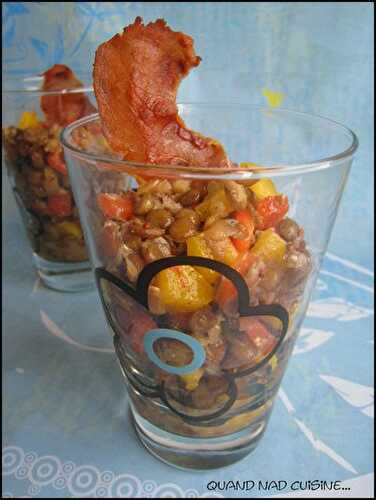 Salade de lentilles aux poivrons