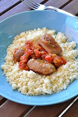 Sauté de porc aux poivrons et aux tomates