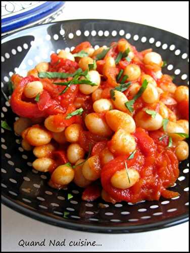 Tajine de haricots coco à la tomate