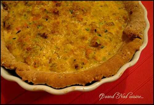 Tarte aux légumes râpés et au curry