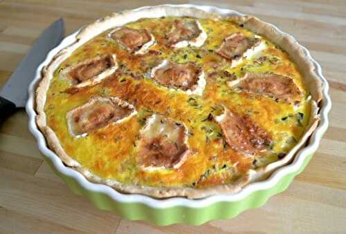 Tarte courgettes lardons et chèvre