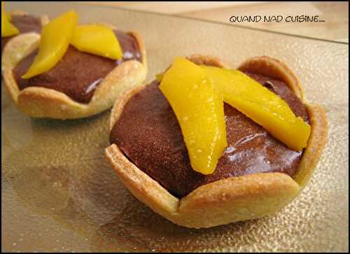 Tartelettes à la mangue et mousse au chocolat