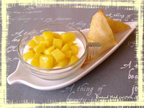 Verrine ricotta-mangue et ses croustillants