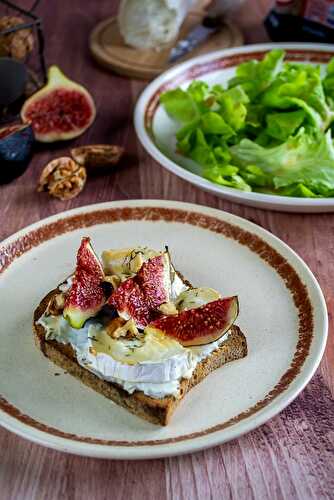 Tartines figues et chèvre