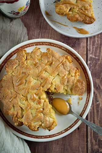 Gâteau aux pommes et caramel de pommes