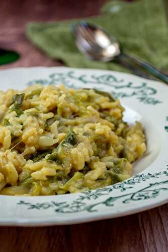 Risotto aux poireaux et lait de coco