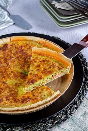 Quiche poireaux saumon et chorizo