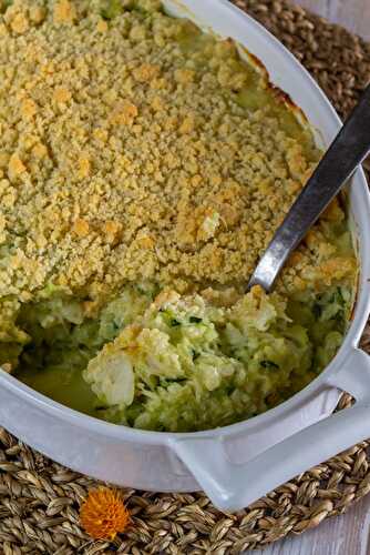 Crumble de cabillaud et courgettes