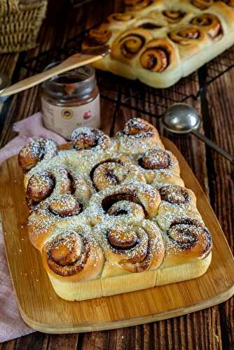 Brioche roulée à la pâte à tartiner