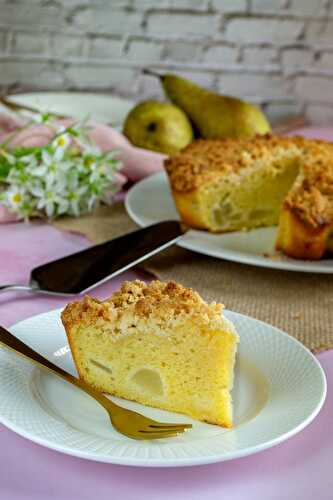 Gâteau aux poires avec streusel