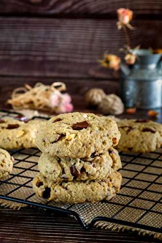 Gros cookies amandes et chocolat