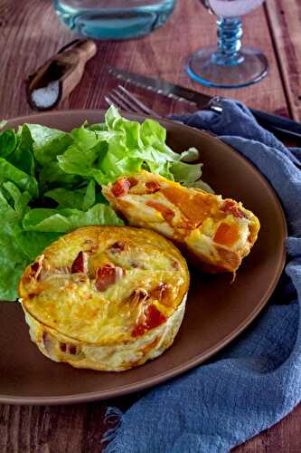 Quiches sans pâte butternut et chorizo