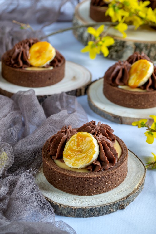 Tartelettes chocolat caramel et banane