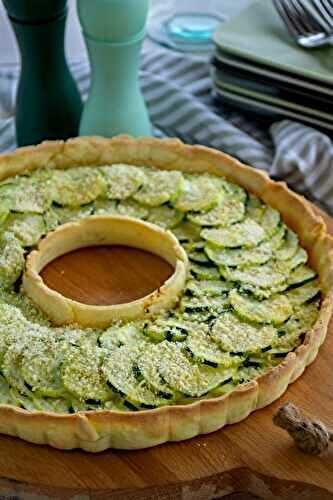 Tarte couronne aux courgettes et moutarde à l'ancienne