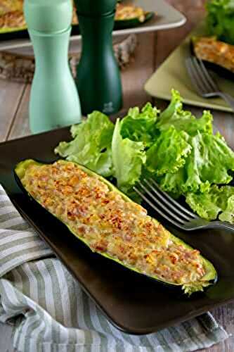 Courgettes farcies au jambon