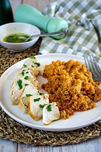 Poulet sauce citronnée et quinoa tomaté