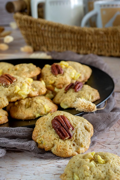 Cookies aux pommes noix de pécan et sirop d'érable