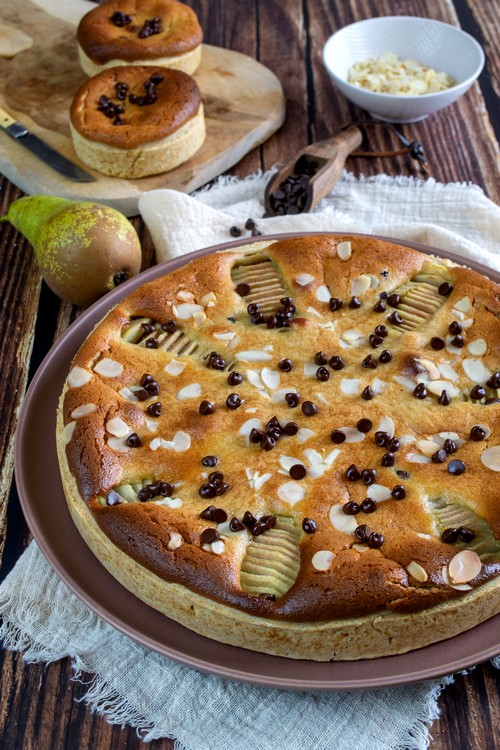 Tarte amandine poire chocolat