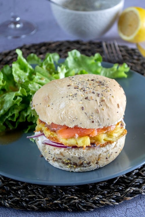 Burgers au saumon fumé et rösti