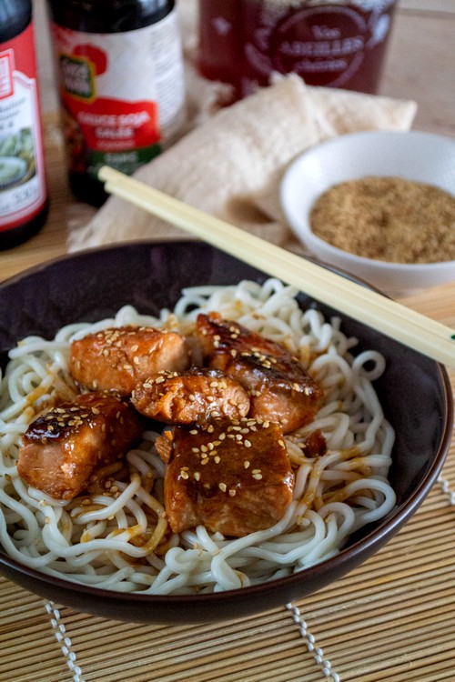 Saumon mariné au gingembre