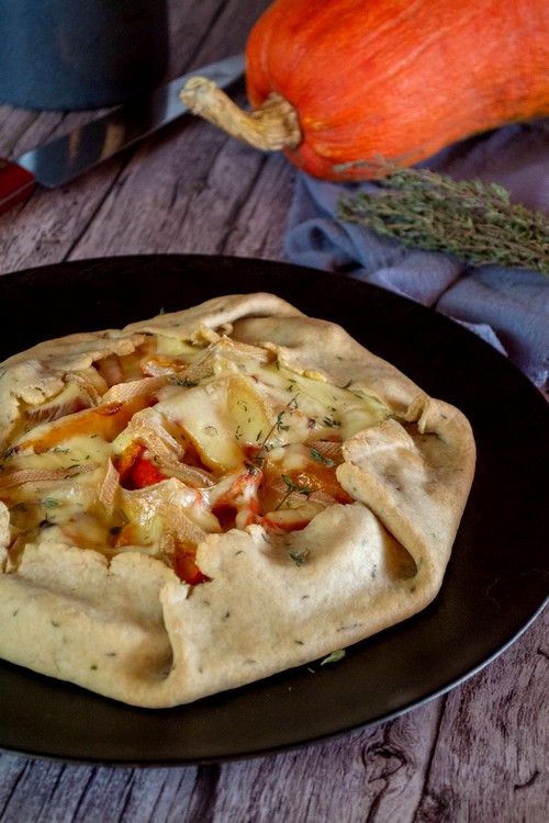Tarte rustique potimarron et raclette