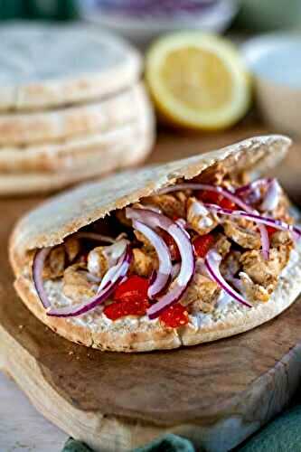 Pitas au poulet tandoori