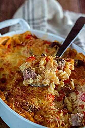 Gratin de pâtes aux merguez