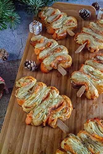 Sapins feuilletés au saumon fumé