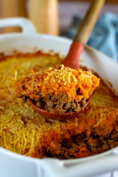 Hachis de boeuf aux carottes et patates douces