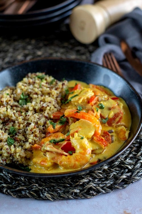 Crevettes crémeuses au chorizo