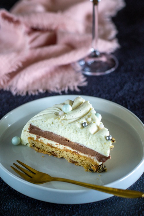 Entremets vanille & chocolat