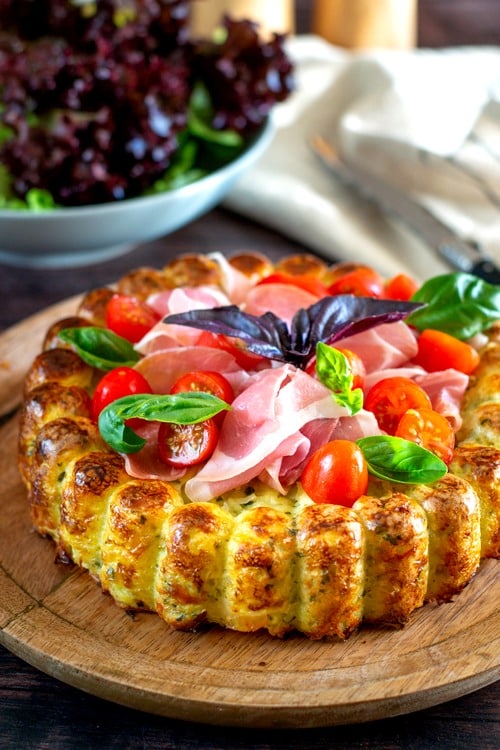 Gâteau de pommes de terre au jambon serrano