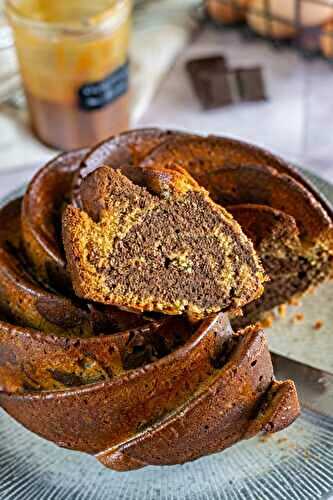 Cake marbré choco caramel