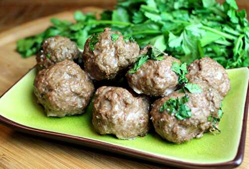 Boulettes de boeuf au four- sans gluten, sans lait