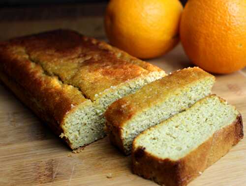 Cake fondant à l'orange en 5 ingrédients- sans gluten, sans lait, paléo