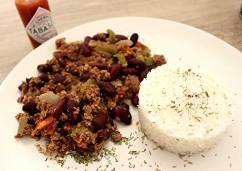 Chili con carne- sans gluten, sans lait