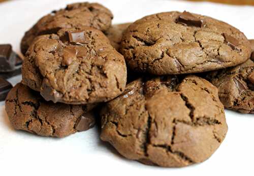 Cookies 100% chocolat- sans gluten, sans lait