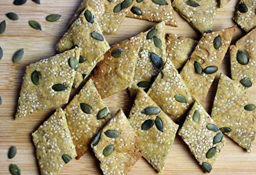 Crackers apéritifs aux graines- sans gluten, sans lait