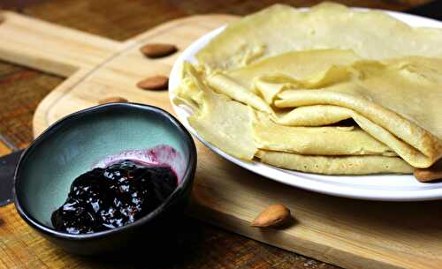 Crêpes à la poudre d'amande- sans gluten, sans lait