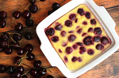 Flan aux cerises à la vapeur douce-paléo