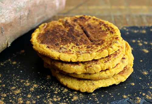 Galettes de patate douce sucrées à la cannelle- sans gluten, vegan