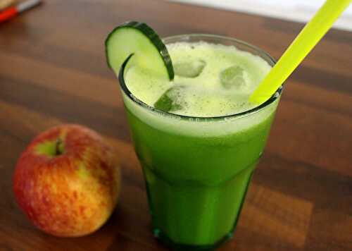 Jus vert au concombre, à la pomme et au gingembre - Quinoa et Basmati