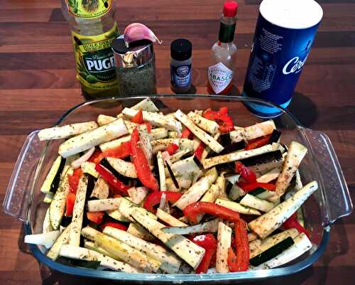 Légumes rôtis au four aux herbes de provence et à l'huile d'olive