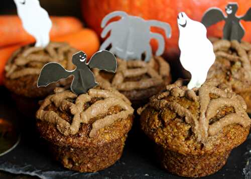 Minis muffins d’halloween façon Carrot cake- sans gluten, sans lait
