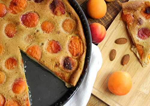 Monomanie clafoutis- Clafoutis aux abricots, sans gluten et sans lait