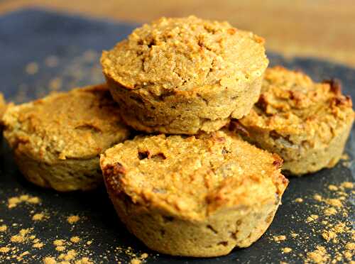 Muffins fondants à la patate douce, cannelle et raisins secs- sans gluten, végans