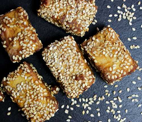 Nuggets de tofu panées au sésame